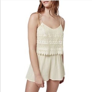 Adorable Topshop Cream Lace Romper